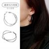 Brincos de moda em forma de X com linhas cruzadas brincos de prata S925 luz de prata em todo o corpo luxo texturizado elegante brincos maciços de prata esterlina