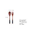Yfjy Conjunto de Colher e Hashis de Madeira Japonesa e Coreana 18,5cm Talheres Portáteis Talheres para Estudantes Conjunto de Duas Peças Conjunto de Colher e Hashis Madeira
