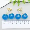 Pendientes Colgantes de Aleación Acrílica de Cereza de Cristal 3D para Hacer Manualidades Transfronterizos, Collares, Llaveros, Accesorios de Joyería
