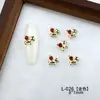 Estilo Año Nuevo Éxito Instantáneo Arte de Uñas Zircón Diamante Rojo Zodiaco Pony Lindo Caballo de Madera Pequeño Uñas Portátiles Diamante