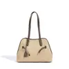 Bolso Bandolera Cruzado Estilo Ins con Parches, Bolso Tejido de Paja, Estilo Vacacional, Gran Capacidad, Sensación de Alta Gama, Bolso Tejido de Cuero Genuino
