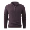 Suéter de Punto con Media Cremallera y Cuello Alto Otoño Invierno 2026 para Hombres Jóvenes Camisa Versátil de Moda Casual como Capa Base
