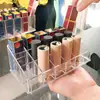 Caixa de armazenamento de batom, organizador de mesa à prova de poeira para cosméticos, esmalte, caixa de batom transparente, suporte de alta qualidade para lip gloss e batom