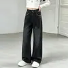 Calças jeans para meninas, coleção de primavera 2026, novo estilo de calças infantis, modernas e estilosas, calças retas para crianças maiores, coleção de primavera e outono, calças pantalona