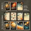 Lindo dia material papel relógio Starry Sky série criativo romântico céu estrelado mão conta decoração base papel de fundo