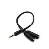 Banhado a ouro um-dois fone de ouvido cabo de áudio 3.5 revolução 3.5 dois telefone móvel feminino casal de fone de ouvido cabo 1 volta 2 adaptador