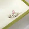Anel de Zircônia Gota de Perfume Tulipa Anel da Moda Anel do Dedo Indicador Joias Personalizadas Estilo Fresco Anel de Tulipa