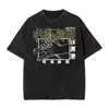 Talla Europea Transfronteriza Estampado de Anime Japonés Algodón Oversize para Hombre Vintage t