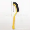 Cepillo para costuras laterales del interior del coche, cepillo para huecos de eliminación de polvo, mango de plástico, cabeza curva, cepillo que no daña el coche