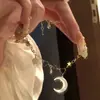 Pulseira Borboleta de Cristal de Vidro para Mulheres, Design de Nicho Ins, Pulseira Luar Cinza, Pulseira DIY, Presente para Estudantes