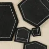 Venta Directa Duoku Parche Bordado Etiqueta Bolsillo Falso de Mezclilla Accesorios para Ropa DIY Parche Bordado para Bolsos Termoadhesivo