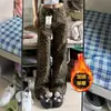 Jeans de pierna ancha con estampado de leopardo estilo americano para mujer, tiro alto retro, corte holgado, adelgazantes, versátiles, pantalones casuales de pierna recta