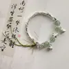 Nuevo Pulsera de Zorro de Hielo Verde Estilo Chino Pulsera Retro Dulce de Mariposas con Cuentas Moda Ins Simple Pulsera Versátil