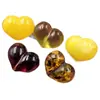 Grasa de Pollo Cera de Abejas Amarilla Cuentas Sueltas con Forma de Durazno Ámbar Dorado Ámbar con Forma de Jarrón Agujero Pasante Pulsera Corazón Collar Cuentas Budistas Accesorios de Joyería Cuentas