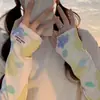 Verano Estilo Coreano Exterior Protector Solar Transpirable Pequeño Fresco Mangas de Hielo Dulce Viento Holgado Para Mujer Conducir Viaje Protección UV
