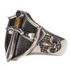Anillo Escudo Espada de Rey Plata Tailandesa S925 Serie Even Island Estilo Retro Medieval Anillo de Personalidad de Espada