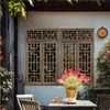 Tallado en madera de Dongyang, puertas y ventanas antiguas, celosía de madera maciza, rejas de ventana estilo chino, recortes de ventana envejecidos, estilo vintage, hecho a medida para salas de té