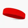 Diadema Deportiva de Algodón Diadema Absorbente de Sudor para Correr Diadema de Baloncesto Color Sólido Pañuelo Antitranspirante Diadema Elástica de Fitness