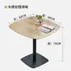 Mesa de Jantar Retro para Lazer Usada e Cadeiras Recepção Escritório Conjunto de Mesa e Cadeiras de Negociação de Madeira Maciça Estilo Francês Americano Mesa Quadrada Pequena para Varanda