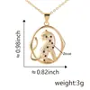 Nuevo Collar de Animales Huecos Estilo Europeo y Americano Leopardo para Mujer Lujo Ligero Gama Alta Elegante Chapado en Oro de 18k Colgante de Circonita