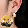 Pendientes versátiles estilo minimalista superventas transfronterizos para el día a día, aros lisos versátiles de lujo ligero de nicho de alta gama más vendidos
