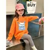 Camiseta de manga larga de dibujos animados para niños, nuevo estilo elegante para primavera y otoño 2026 para niñas, 100% algodón puro, camiseta básica cómoda y versátil