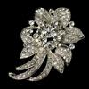 Broche vintage de strass joias atacado feminino liga de zinco strass planta flor broche acessórios de vestuário de alta qualidade pino
