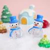 Adornos Navideños Miniatura de Resina DIY Lindo Muñeco de Nieve Estéreo Juguetes para Casa de Juegos Pegamento Crema Accesorios para Carcasa de Teléfono Móvil-Y4