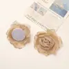 Tela Retro con Flores Frescas Borde Quemado Rosa Seca DIY Hecho a Mano Semi-Terminado Accesorios para Pulsera Flor de Muñeca Collar