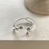 Anillo de plata de ley 925 estilo coreano Fan Zhiqiao forma irregular anillo abierto simple pequeño libro rojo moda INS