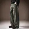 Pantalones casuales vintage de alta gama italianos para hombre, nuevo estilo verano 2026, de corte holgado, pierna ancha recta curvada