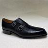 Fábrica de Comércio Exterior Sapatos Masculinos Cabeleireiro Casamento Pontiagudo Casual de Negócios Sapatos de Couro Fivela Dupla Sapato Monk Mengke Camada Superior Couro de Vaca