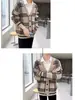 Nuevo Cárdigan de Punto para Hombre Primavera y Otoño 2025 Nuevo de Moda Casual Abrigo Suéter Rayado para Personas de Mediana Edad y Jóvenes Ropa de Abrigo
