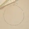 Banyan Tree Colar Simples de Corrente com Lábios de Lantejoulas Prata de Lei S925 para Mulheres Cheio de Estrelas Banhado a Ouro 14K Colares em Camadas de Nicho