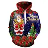 Europa y Estados Unidos transfronterizo AliExpress chalecos navideños populares Papá Noel impresión digital 3D parejas casual suéter Wei