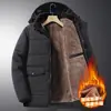 M-8XL Tamanho Grande Jaqueta de Algodão de Inverno Masculina com Forro de Fleece Espessada Quente com Capuz Roupa de Inverno Acolchoada de Algodão Destacável