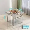 Mesa Plegable Rectangular de Acero Inoxidable Engrosada Mesa de Comedor Doméstica Mesa para Puesto Exterior Barbacoa Mesa para Hot Pot Mesa Cuadrada Pequeña