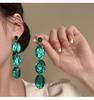 Pendientes de Pedrería Exagerada Super Brillantes de Lujo Ligero para Graduación y Noche, Pendientes de Botón Elegantes y Geniales, Pendientes de Diosa