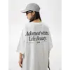 Roupa Masculina Hanlu Streetwear Americano Camiseta Estampada de Manga Curta Estilo Novo Primavera e Verão Tendência Nacional Algodão Puro Solta Hip-Hop Camiseta Q