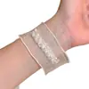 Pulseira redonda de pérolas com contas estilo coreano, luxo leve, de alta qualidade, moderna e requintada, suave e versátil, joia elegante para mulheres