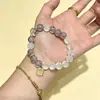 Pulsera de cristal con lámina de oro más vendida con motivo de los cinco dioses de la riqueza, cristal luminoso y estilo palacio de porcelana, adecuada para parejas y amigos, venta al por mayor