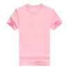 Camiseta de uniforme de clase de color sólido, de poliéster y algodón, con publicidad cultural, cuello redondo, manga corta, ropa de trabajo con logotipo impreso, venta al por mayor