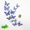 Adesivos de parede autoadesivos 3D criativos coloridos dourados champanhe com borboleta oca tridimensional para parede de fundo decoração de casa adesivos LK08