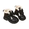 Botas de cuero suaves con lazo para niña, nueva colección otoño/invierno 2026, botas de princesa modernas y versátiles, forradas de felpa para abrigar