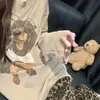 2026 Em Estoque 180 Quilates Imitação Algodão Estampa de Leopardo Dachshund Manga Longa Calça Longa Conjunto de Loungewear Solto Feminino Outono