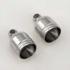 Tampa de Acabamento para Pingente de Aço Inoxidável Galvanizado, Conector Vazio para Pingente, Fecho de Ponta, Acessórios Pequenos para Enfeites DIY