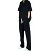 Conjunto de Camisa y Pantalones de Dos Piezas para Hombre de Color Sólido, Estilo Verano Delgado, Tela de Seda Helada Fresca de Secado Rápido, Aspecto de Alta Gama, Elegante