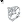 Anillo Celta de Circonita Transfronterizo Joyería, Anillo de Bruja de Lujo Ligero de Gama Alta, Anillo Abierto Ajustable para Mujeres