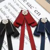Gravata Borboleta Estilo Coreano Fivela Pin para Mulheres Broche de Corsage Tendência Novo Estilo Camisa Broche Decorativo para Gola Fita Gravata Borboleta Pequena