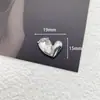 Joyería Sencilla de Aleación con Incrustaciones de Diamantes K Blanca Accesorios de Lazo de Amor Pendientes de Temperamento Accesorios para el Cabello Funda para Teléfono Móvil Material de Bricolaje